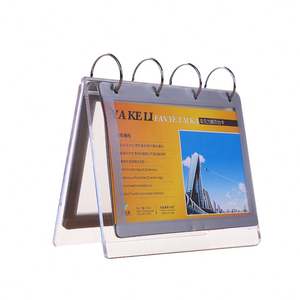 Support de calendrier vertical en acrylique en forme de V avec grand anneau métallique pour bonbons, cadeaux ou achats - Product Image 2