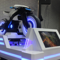 9D VR moto et voiture de course simulateur de conduite intérieur maison réalité virtuelle Machine de jeu métal et acier matériel