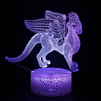 Crack Base Night Colorful Touch Lámpara de noche Creative Individual Dinosaur Led Usb 3D Lámparas