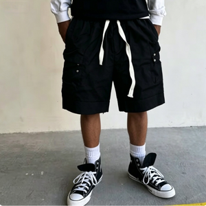 Shorts d'été décontractés pour hommes, style Hip-Hop, en coton épais de qualité supérieure, 100 % coton, pour la saison sportive - Product Image 1