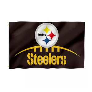 NFL Promotional Product Pittsburgh Steelers Flags 3x5 Ft 100% Polyester Custom Pittsburgh Steelers Flags