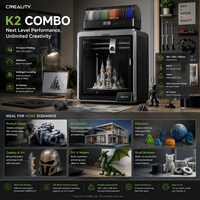 Printer 3D Creality K2 Combo Edisi Global Tanpa Batasan Wilayah CFS 16 Warna Printer FDM Kecepatan Tinggi
