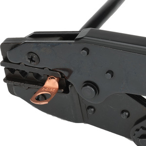 High Carbon Steel <b>Wire</b> <b>Crimping</b> Pliers HS-1016 9-Position Ratchet Front Entry Terminal Crimper for Bare Terminals Industrial - Product Image 2