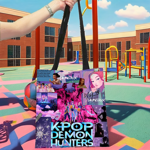 กระเป๋าสะพายไหล่ลายการ์ตูนน่ารักสไตล์เกาหลีสำหรับสาวๆ นักเรียน  จุของได้เยอะ  วัสดุโพลีเอสเตอร์  ใช้ได้ทุกวัน - Product Image 2