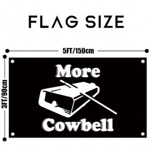 Tapiz Decorativo de Pared More Cowbell de 3x5 pies para Habitación, Dormitorio Universitario, Sala de Estar - Product Image 3