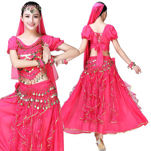 Traje Sexy de Danza Árabe para Mujer de Ecoparty Vestido de Actuación Indio <span class=keywords><strong>con</strong></span> Tela de Lentejuelas para Fiestas - Product Image 6