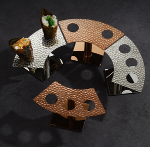 Moderno Soporte de Exhibición de Acero Inoxidable para Conos de Sushi y Waffles, Ideal para Conos de Helado y Rollos Hechos a Mano para Fiestas - Product Image 1