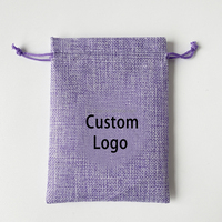 Pochette d'emballage de pain en lin de jute de logo personnalisé en gros sacs de bonbons en toile de jute avec cordon de serrage