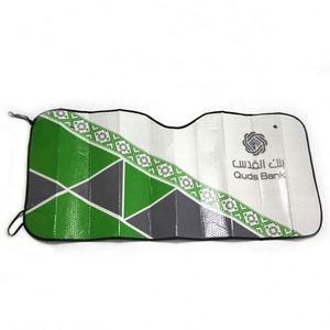 Custom Promotional Foldable Front <b>Window</b> Windshield Nylon Polyester Magnetic Silver Tyvek Car Sunshade for Car - Product Image 1