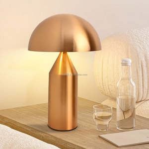Lampe champignon de bureau en métal doré moderne d'entrepôt LED lumières décoratives pour la maison - Product Image 3