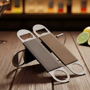 PU Leather Bottle Opener Groomsmen <b>Gift</b> Men Customized Party Souvenir Stylish Tool Dad Wedding Party Favor Welcome <b>Gifts</b> Modern - Product Image 4