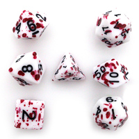 Ensemble de dés D&D DND personnalisés avec logo, 7 pièces, en résine acrylique polyédrique, effet moucheté, pour jeux de table, directement de l'usine