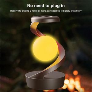 Lámpara de Mesa Inalámbrica con Suspensión Giratoria, Lámpara de Noche Moderna Blanca, Lámpara de Mesa RGB con Luz Ambiental - Product Image 3