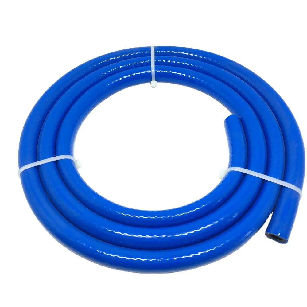 Manguera de aire comprimido flexible resistente reforzada azul/negra de alta presión
