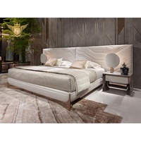 Lit King Size KF CASA en bois, style Chesterfield, mobilier de chambre à coucher de luxe léger, vente en gros