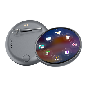 BJ 01 1.5 Inch <b>Smart</b> <b>Electronic</b> Badge With Photo Display Touchscreen 128X128 TFT Screen USB Rechargeable Wearable Pin - Product Image 3