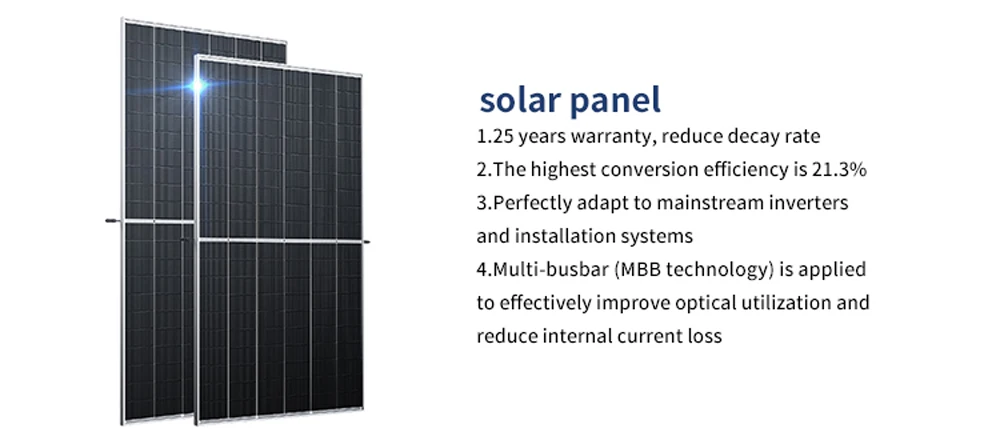 Manufacturer Monocrystalline 500W 550W 1000W Solar Panel System for Home / Factory Custom Cheap Solar Panels Set Roof Tiles