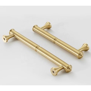 Maniglie per cucina in ottone dorato, pomelli per cassetti, tiranti per armadi e guardaroba, soluzioni <span class=keywords><strong>hardware</strong></span> moderne e minimaliste allungate per mobili. - Product Image 3