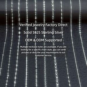 Customization Wholesale 925 <strong>Sterling</strong> <strong>Silver</strong> Women's Chokers Link Chain <strong>Necklace</strong> Trendy CMA Certified Wedding Engagement Party - Product Image 6