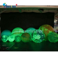 Vente flash : Décorations événementielles géantes gonflables en PVC, Lune et 9 planètes personnalisées avec LED et pompe électrique pour fêtes