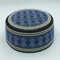 Chapeau Kufi brodé pour hommes en gros d'usine/casquette musulmane avec spirales et conceptions de dôme de mosquée, chapeau Kufi musulman Topi