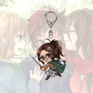 Dessin animé imprimé Q Version Attack Titan figurines d'<span class=keywords><strong>anime</strong></span> acrylique imprimé UV Cosplay pendentif porte-clés pour cadeau d'amis - Product Image 6