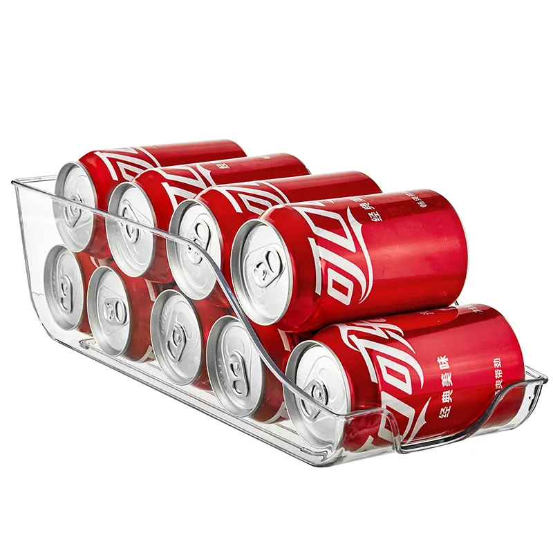Buzdolabı Soda Pop Can organizatör buzdolabı kapaklı istiflenebilir bpa içermeyen soda can organizatör buzdolabı için istiflenebilir kiler