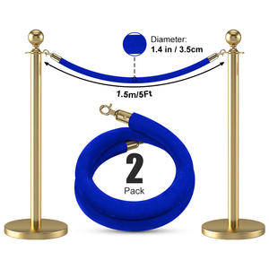 Tali Karpet Merah dan Tiang Pembatas Kerumunan, Tiang Pembatas Antrian dengan Tali Beludru, Promo Panas - Product Image 2