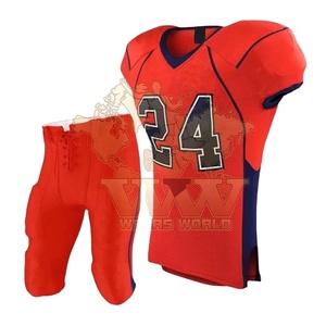 Uniforme de Fútbol Americano para Adultos al por Mayor, Jersey y Pantalones Personalizados Integrados, Spandex/Poliéster, Sin Mangas, Sublimación, Tallas XL/XXL, Deportivo - Product Image 1