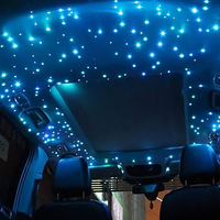 Kit de plafonnier LED à fibres optiques scintillantes 12W RGBW 2 en 1 avec effet étoile filante, IP44, commande par application/télécommande pour voiture ou maison