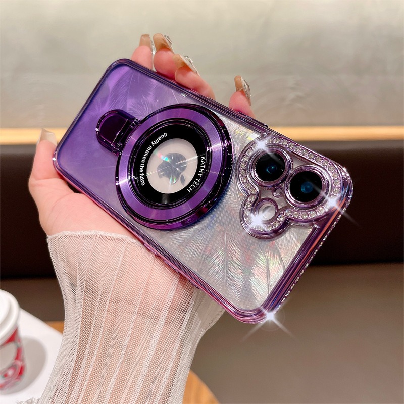With Feather sticker&Purple