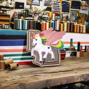 Colorful 3D <b>Unicorn</b> Embroidery Sequin Sew-On Patch With Canvas and PVC for Jackets and Bags - Product Image 5