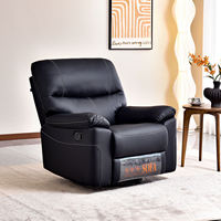 Fauteuils pivotants manuels de luxe modernes pour salon, canapé individuel relaxant, fauteuil à bascule paresseux pour chambre à coucher, confort en cuir véritable et bois