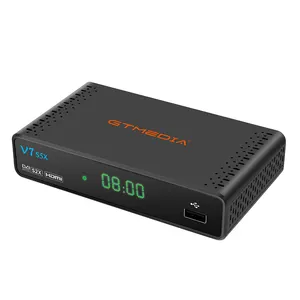 صندوق GTmedia V7 S5X الذي يدعم DVB-S/S2/S2X H.265 AVS+ جهاز بث فريد 1080P USB مع WiFi جهاز تشغيل دونغل BISS بكرة سرعة كاملة
