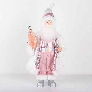 Manufactory Wholesale Babbo Natale Con Teddy Elegant <b>Small</b> Santa Claus Pink <b>Christmas</b> <b>Decor</b> - Product Image 1