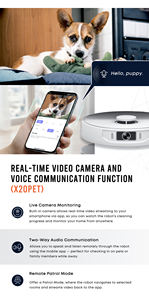 Robot aspirador LDS con navegación láser y filtro HEPA, diseñado para la limpieza de pelo de mascotas en hogares con mascotas sensibles a los olores. - Product Image 4