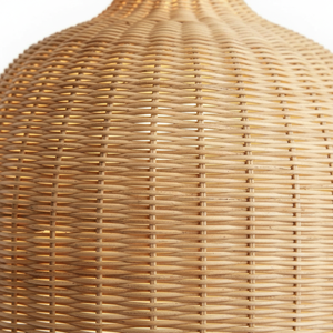 Lampe suspendue en rotin tissé à la main, lampe suspendue en lattes tissées naturelles, luminaire de plafond contemporain en forme de dôme, à intensité variable, CRI 95 élevé pour <span class=keywords><strong>le</strong></span> salon - Product Image 4