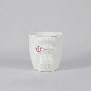 Pot rond en osier, pot auto-arrosant, pot en osier tissé à la main, pots et jardinières ronds fins - Product Image 3