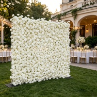 Mur de fleurs artificielles en soie 3D pour Noël, le Nouvel An, la rentrée scolaire, le Nouvel An chinois, la fête des pères