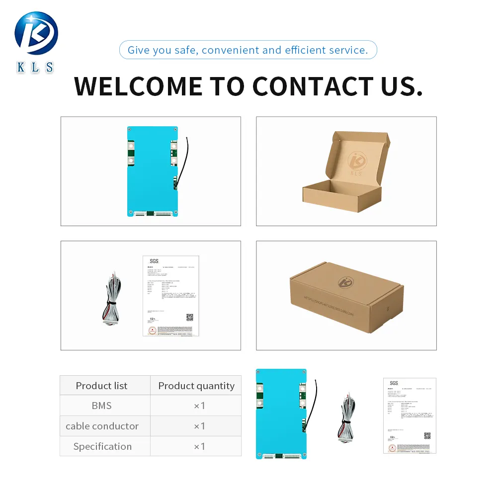 KLS BMS electric scooters 6s 7s 8s 10s 13s 12v 24v lithium battery bms suitable for electric scooters various specifications