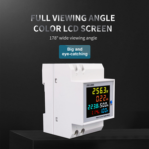 6in1 110V/220V/380V Din Rail <span class=keywords><strong>AC</strong></span> năng lượng điện tần số <span class=keywords><strong>Meter</strong></span> hoạt động kWh Điện áp 100A hiện tại Hệ số công suất mét - Product Image 5