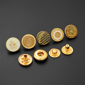 Sustainable Metal <b>Snap</b> Button Eco Friendly Alloy Material Custom Round Square Size Durable Clasp <b>Fastener</b> For Jacket - Product Image 2