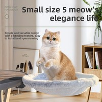 Hamac pour chat à fixer sur le bureau, lit en peluche pour chat sous la table, sans perçage, amovible, lavable, peu encombrant, perchoir pour chat, fournitures pour animaux de compagnie, vente en gros