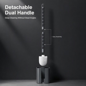 Juego de Escobillas para Inodoro de PP de Doble Uso, para Montar en la Pared o de Pie, Limpieza Profunda y Duradera sin Ángulos Muertos - Product Image 4