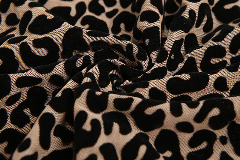 JXS1152 Leopard Sling Maxi Dress Women Classic High Waist Body-shaping Robe Animal Style Party Club Vestido Dress