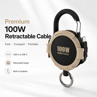 Cable de Carga para Portátil de 100W, Retráctil, USB C a USB C con E-Marker