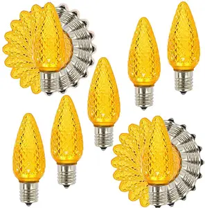 110v 1w SMD Replacement Faceted C9 E17 LED Candle Holiday Lighted Bulbs