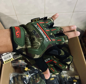 HBG1001 Guantes de Protección Mecánica para Trabajo, Deportes y Ciclismo, Medios Dedos - Product Image 3