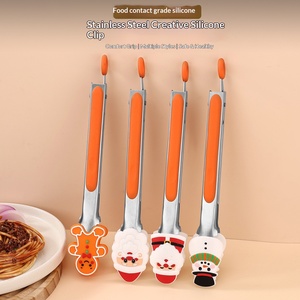 Pinzas Multifuncionales para Alimentos de 9 Pulgadas, Serie Navideña, Pinzas Creativas para Pan y Carne, Pinzas para Barbacoa al Aire Libre, Aptas para Alimentos - Product Image 2