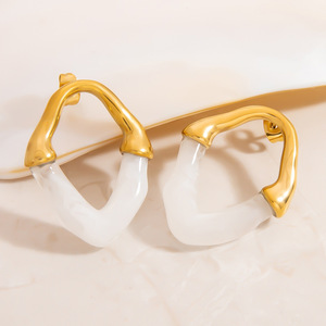 <b>Cuff</b> <b>Earrings</b> Geometric Gold Plated C Shape Women Fashion Jewelry EH11845 - Product Image 3